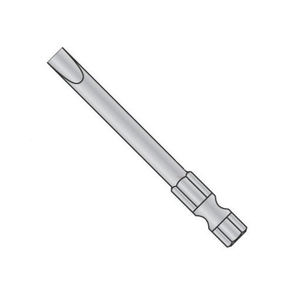 Newport Fasteners 5-6 X 1 15/16 Slotted Power Bits/Point Size: #5 - #6/Length 1 15/16"/Shank: 1/4" , 60PK 410879